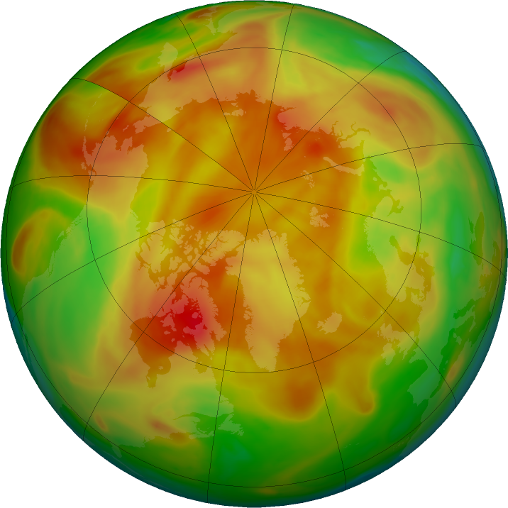 Arctic ozone map for 26 April 2018